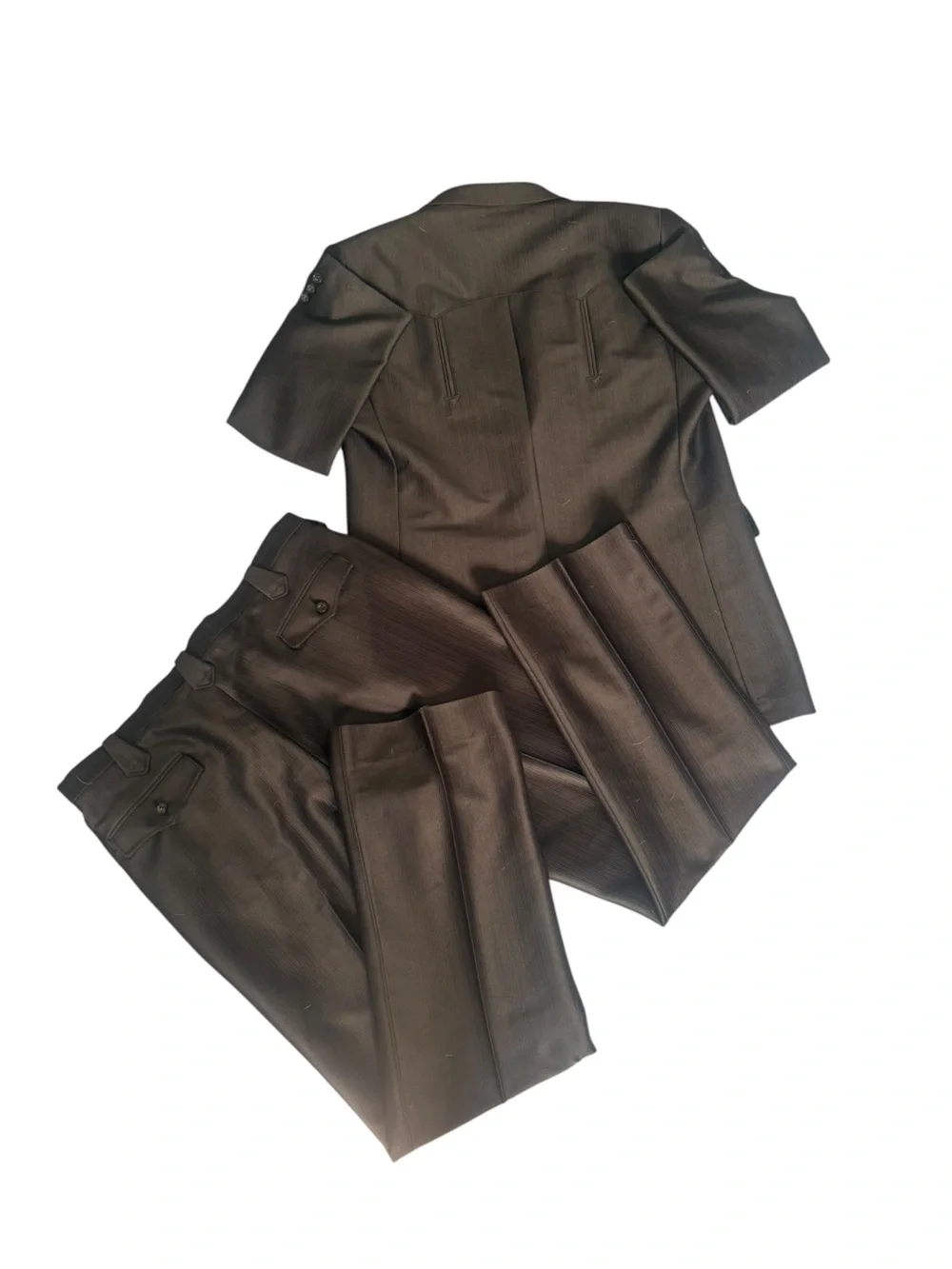Vintage Pagano West 2 Piece Suit Shiny Textured Power Suit 80s 90s 36/L Western
